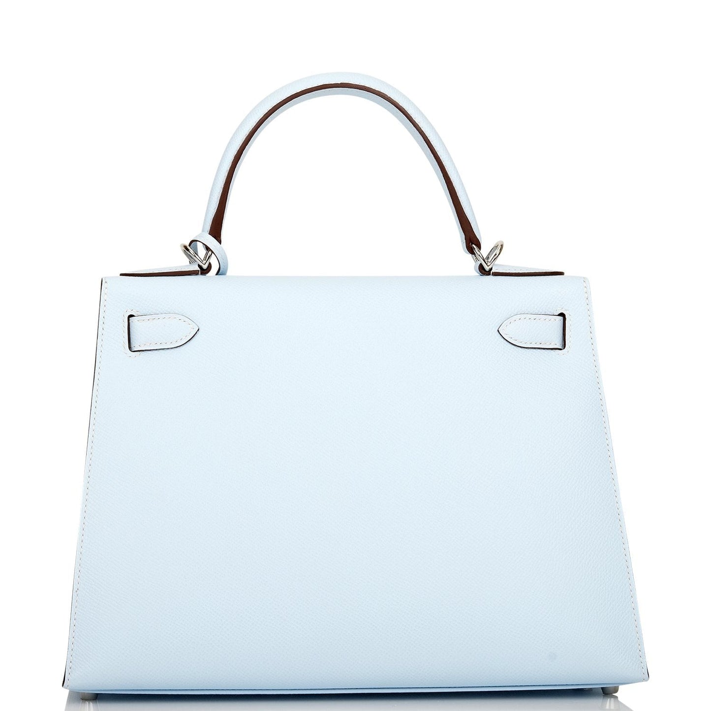 Hermes Kelly Sellier 28 Bleu Brume Epsom Palladium Hardware