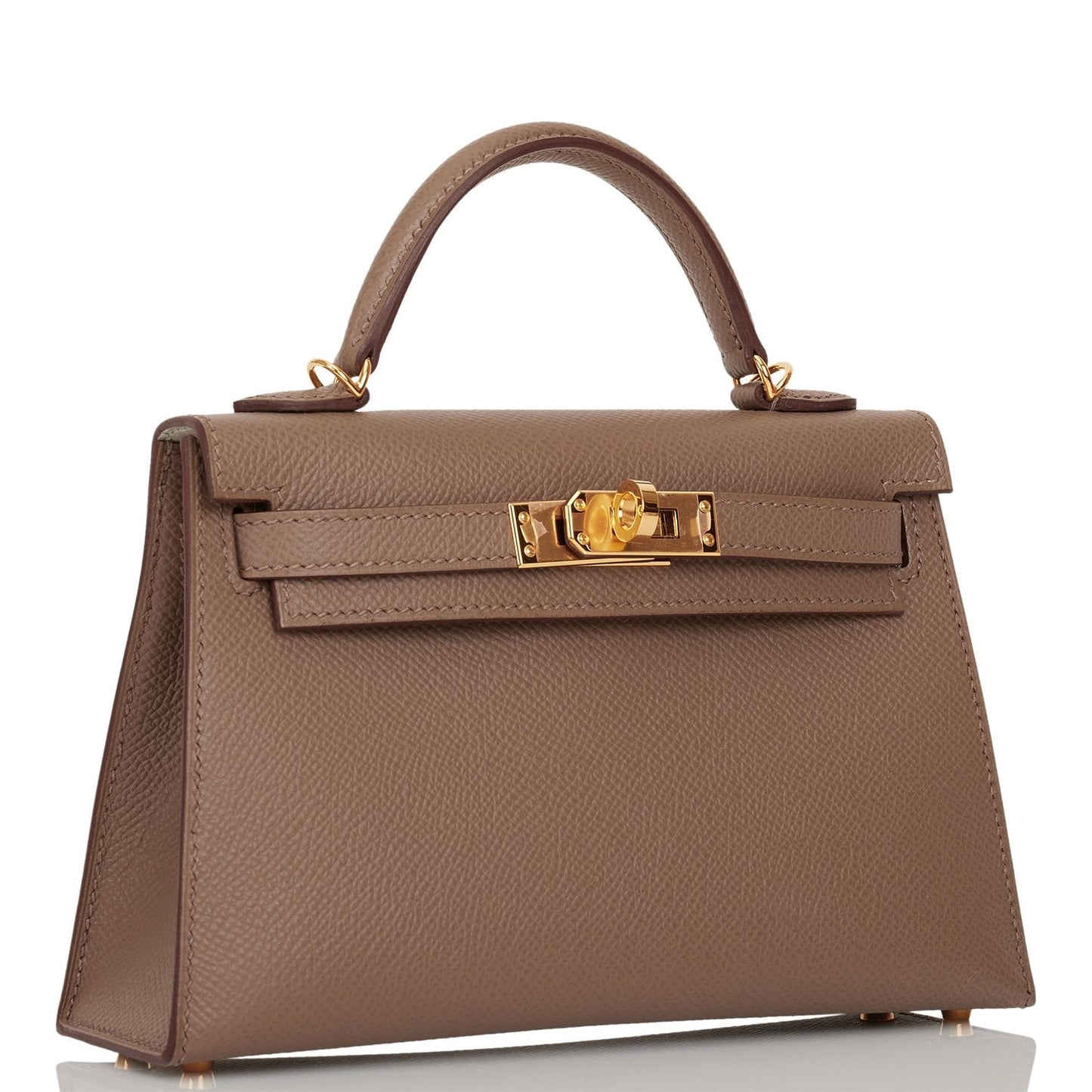 Hermes Special Order (HSS) Kelly Sellier 20 Etoupe Verso Epsom Gold Hardware