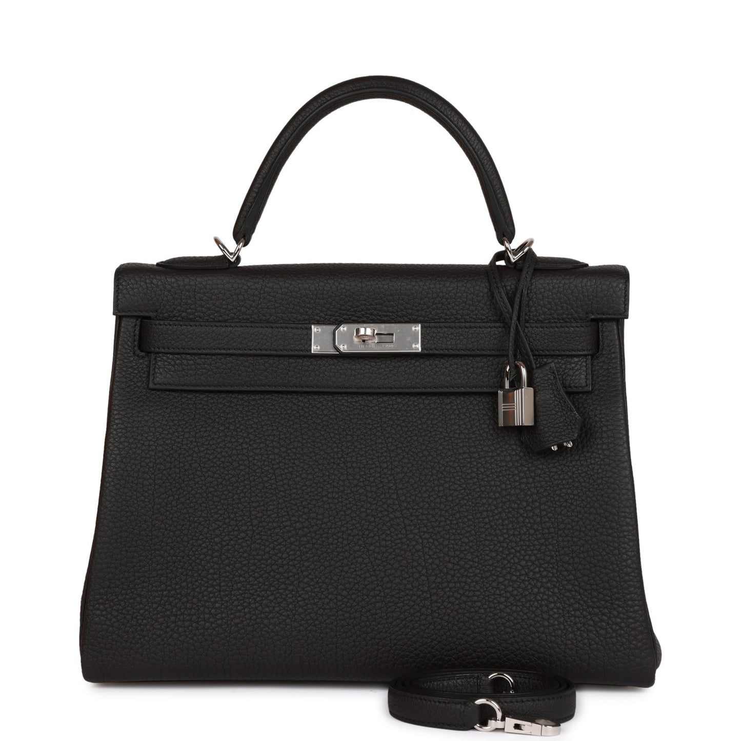 Hermes Kelly Retourne 32cm Black Togo Palladium Hardware