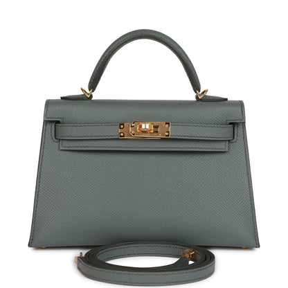 Hermes Kelly Sellier 20 Vert Amande Epsom Gold Hardware