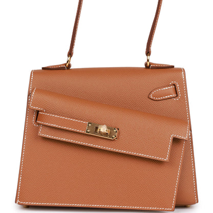 Hermes Kelly Sellier en Desordre 20 Gold Epsom Gold Hardware