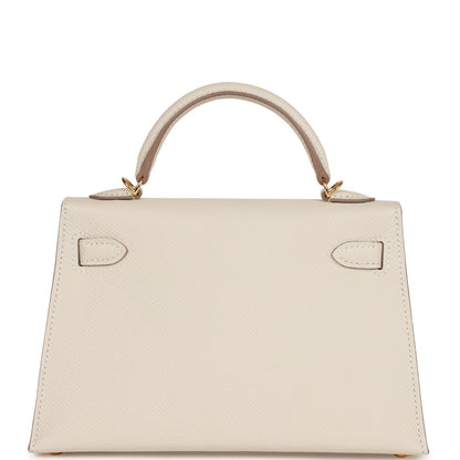 Hermes Kelly Sellier 20 Craie Epsom Gold Hardware