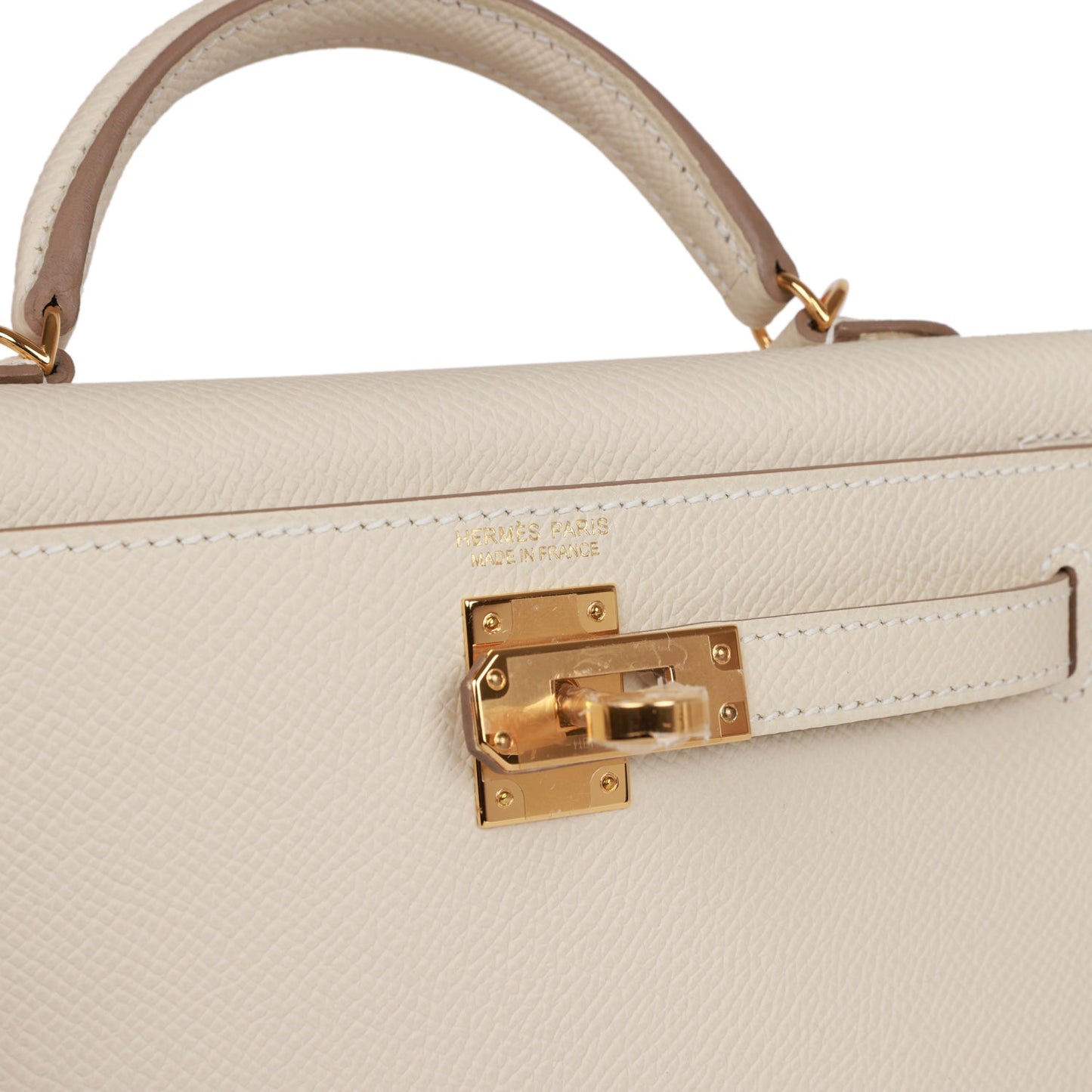 Hermes Kelly Sellier 20 Craie Epsom Gold Hardware