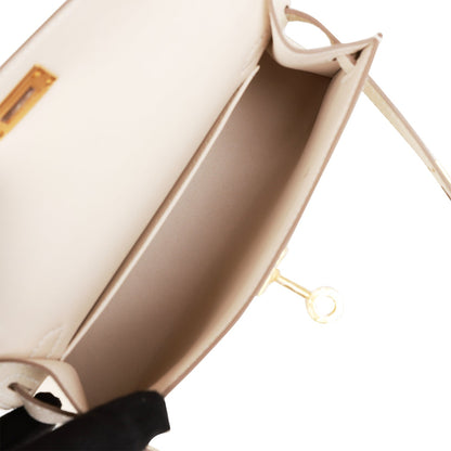 Hermes Kelly Sellier 20 Craie Epsom Gold Hardware