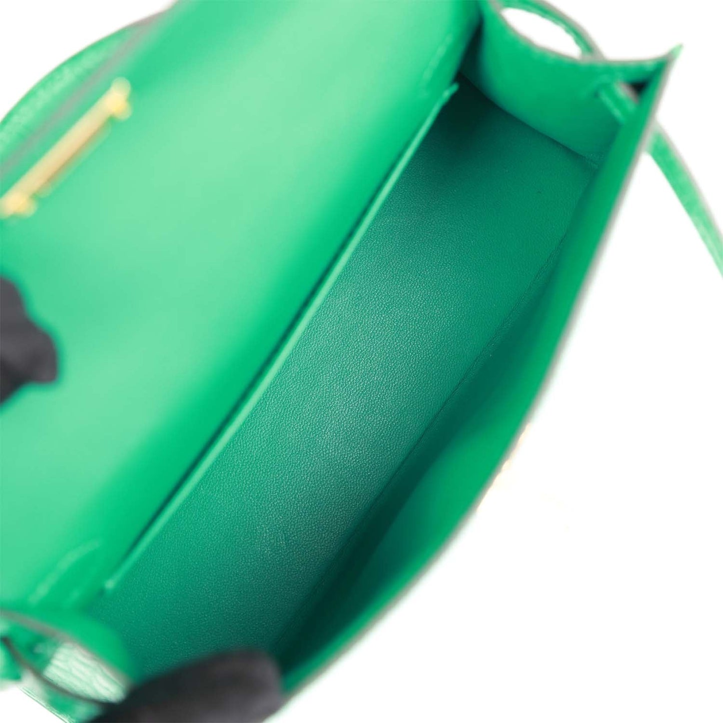 Hermes Kelly Sellier 20 Vert Jade Shiny Alligator Gold Hardware