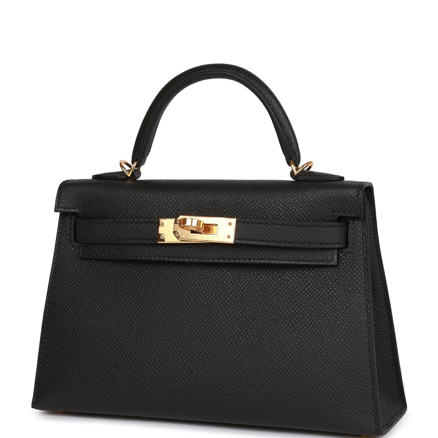 Hermes Kelly Sellier 20 Black Epsom Gold Hardware Deposit 1