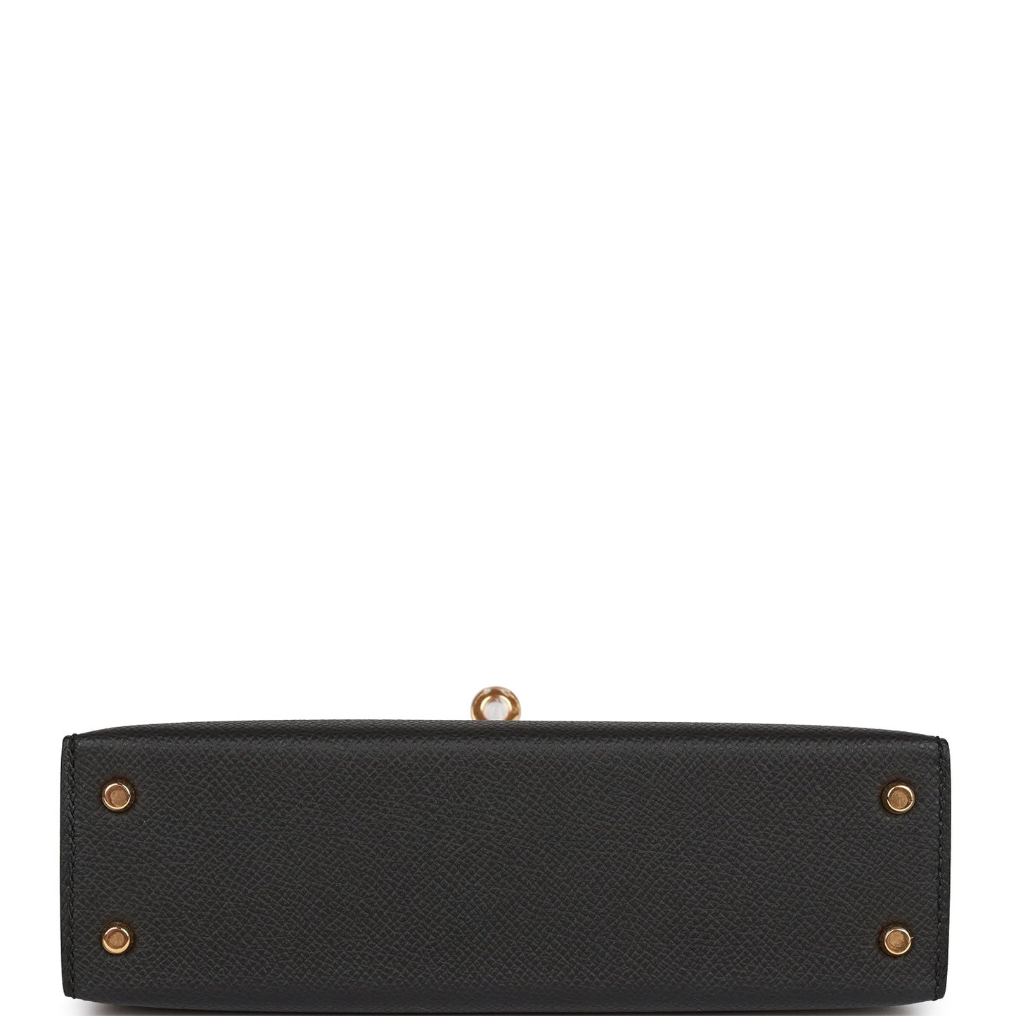 Hermes Kelly Sellier 20 Black Epsom Gold Hardware