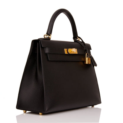 Hermes Kelly Sellier 28 Black Epsom Gold Hardware - Payment 2 for GK