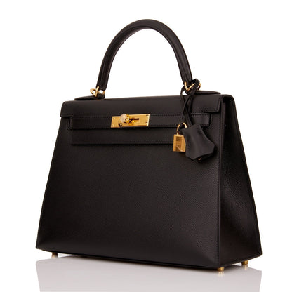 Hermes Kelly Sellier 28 Black Epsom Gold Hardware - Payment 2 for GK