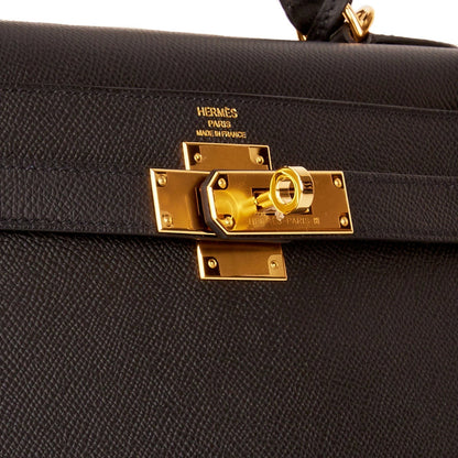 Hermes Kelly Sellier 28 Black Epsom Gold Hardware - Payment 2 for GK