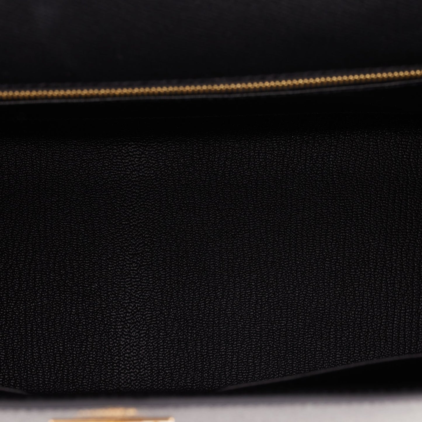 Hermes Kelly Sellier 28 Black Epsom Gold Hardware