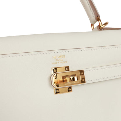 Hermes Kelly Retourne 25 Mushroom Swift Gold Hardware