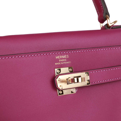 Hermes Kelly Retourne 25 Anemone Swift Permabrass Hardware