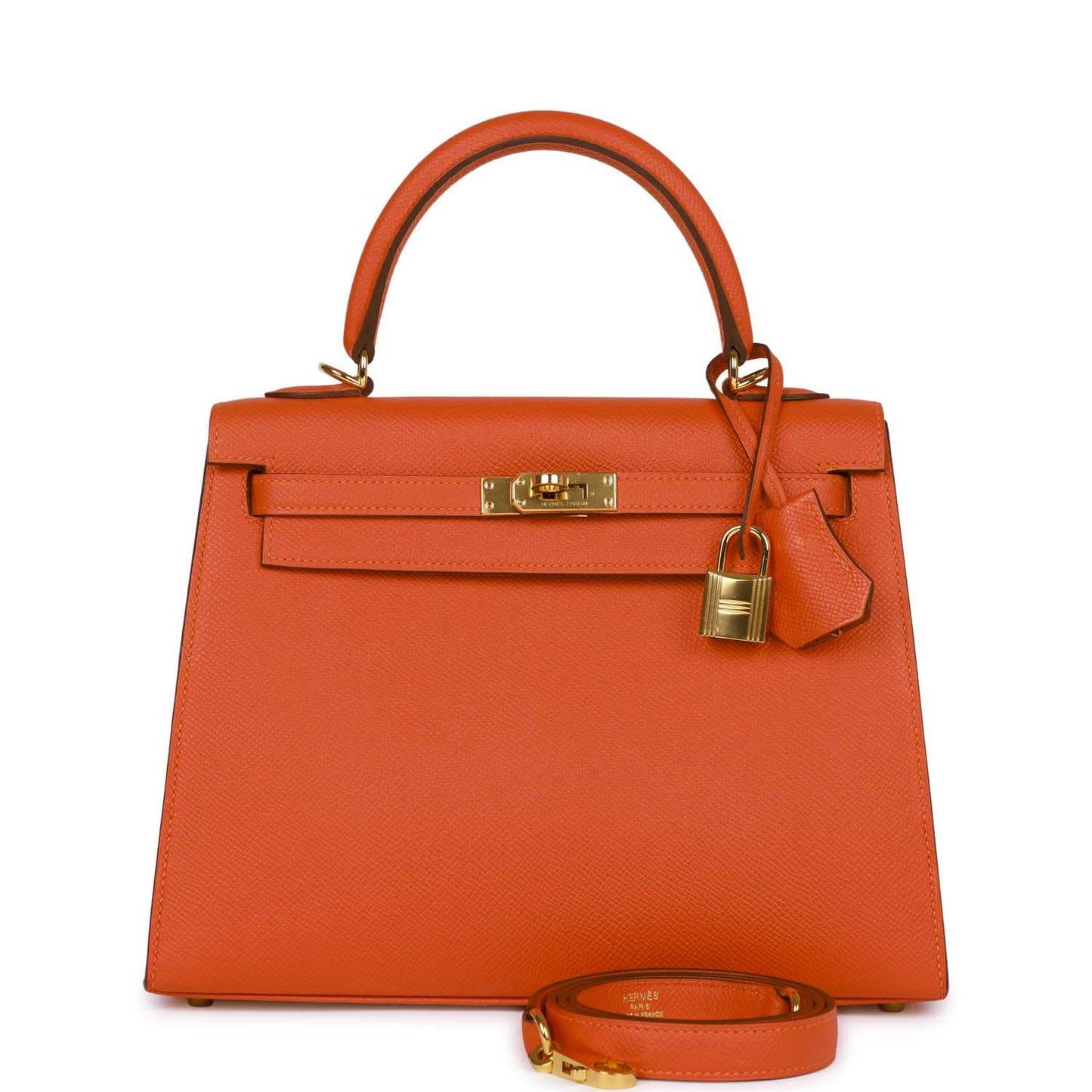 Hermes Kelly Sellier 25 Feu Epsom Gold Hardware