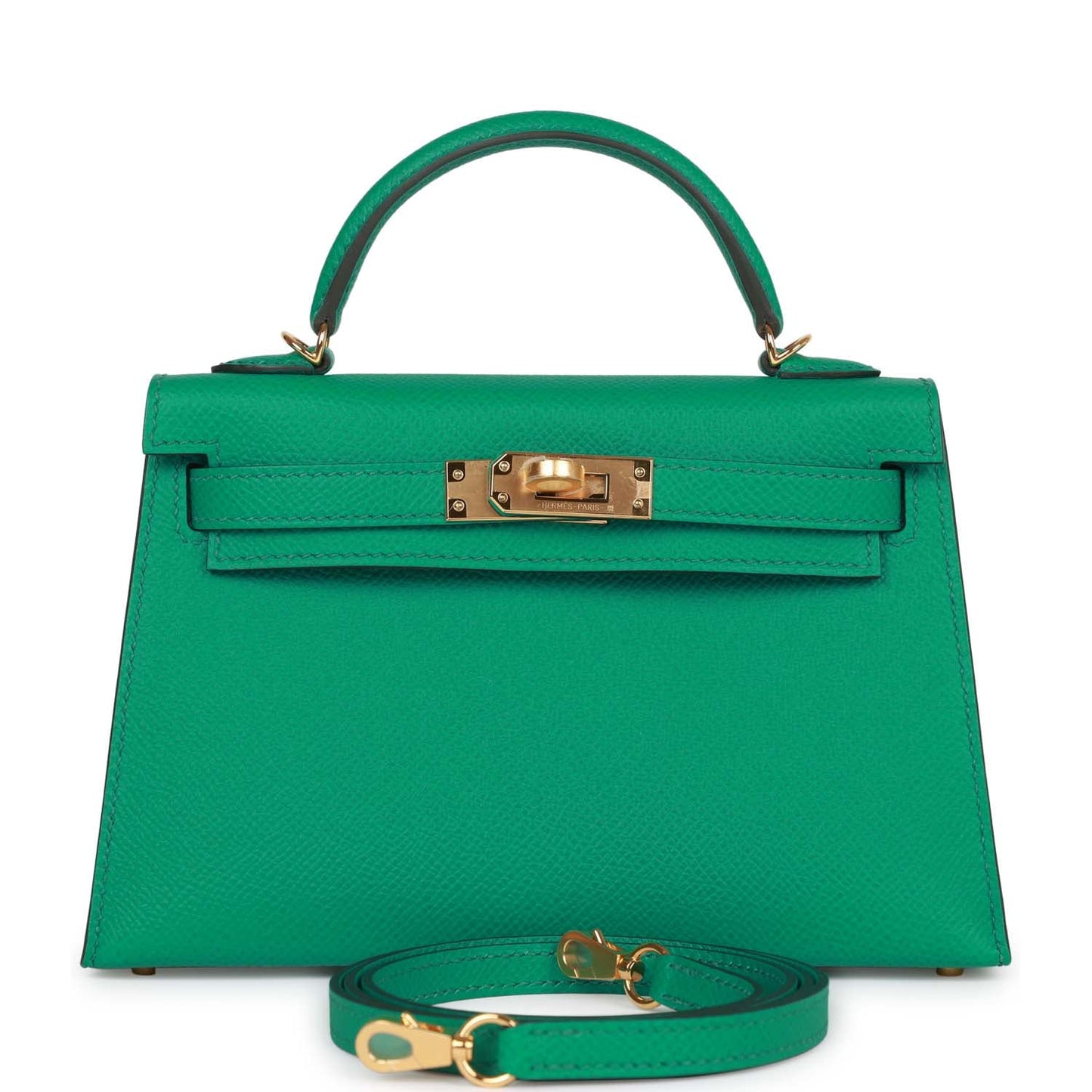 Hermes Kelly 20 Vert Jade Epsom Sellier Gold Hardware