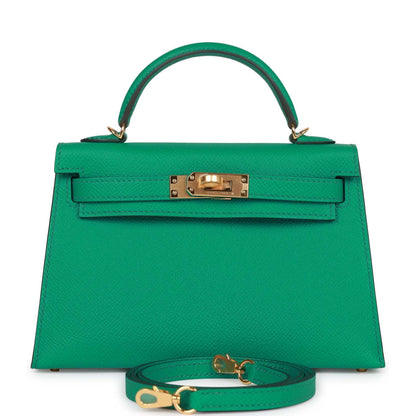 Hermes Kelly 20 Vert Jade Epsom Sellier Gold Hardware