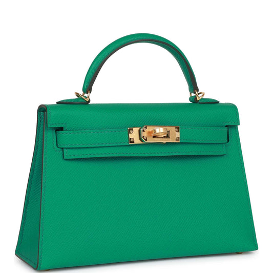 Hermes Kelly 20 Vert Jade Epsom Sellier Gold Hardware