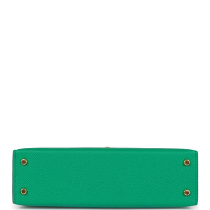 Hermes Kelly 20 Vert Jade Epsom Sellier Gold Hardware