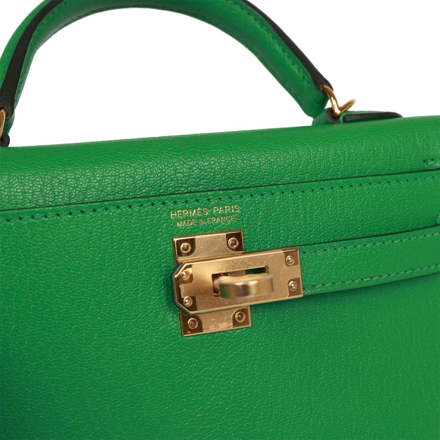 Hermes Kelly Sellier 20 Bambou Chevre Gold Hardware