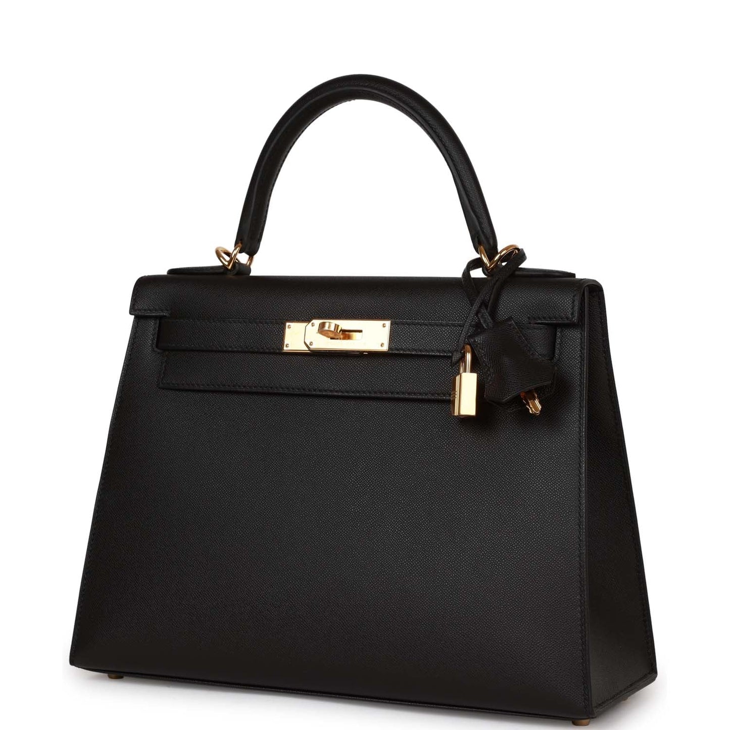 Hermes Kelly Sellier 28 Black Madame Gold Hardware