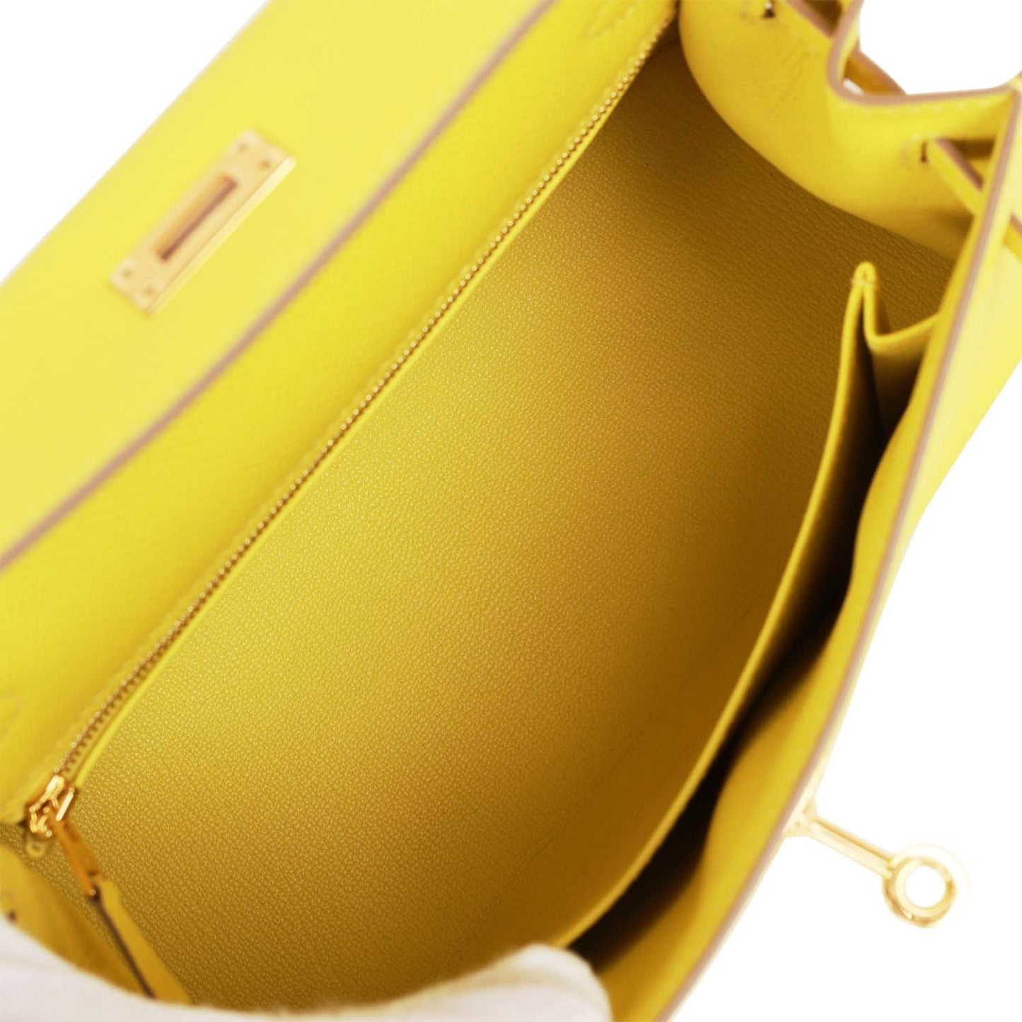 Hermes Kelly 25 Lime Epsom Gold Hardware