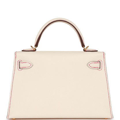 Hermes Special Order (HSS) Kelly Sellier 20 Nata Verso Epsom Gold Hardware