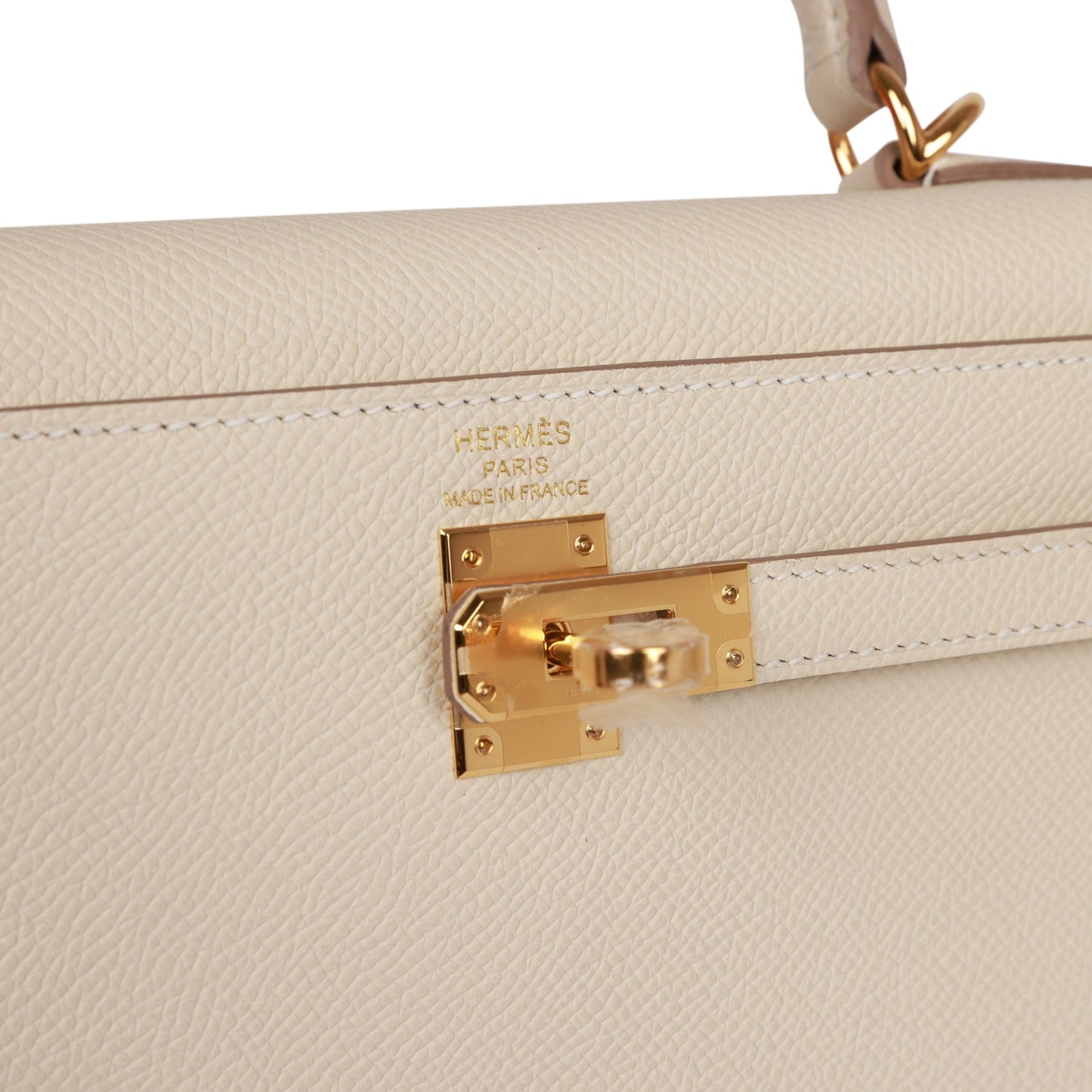 Hermes Kelly Sellier 25 Craie Epsom Gold Hardware