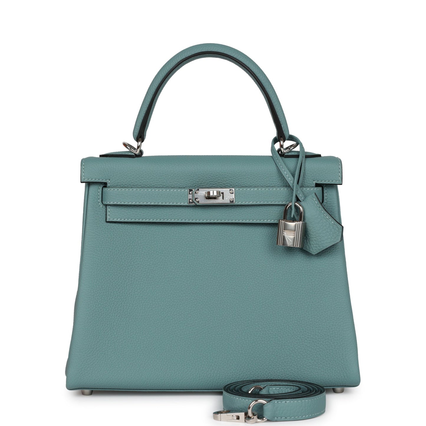 Hermes Kelly Retourne 25 Ciel Togo Palladium Hardware