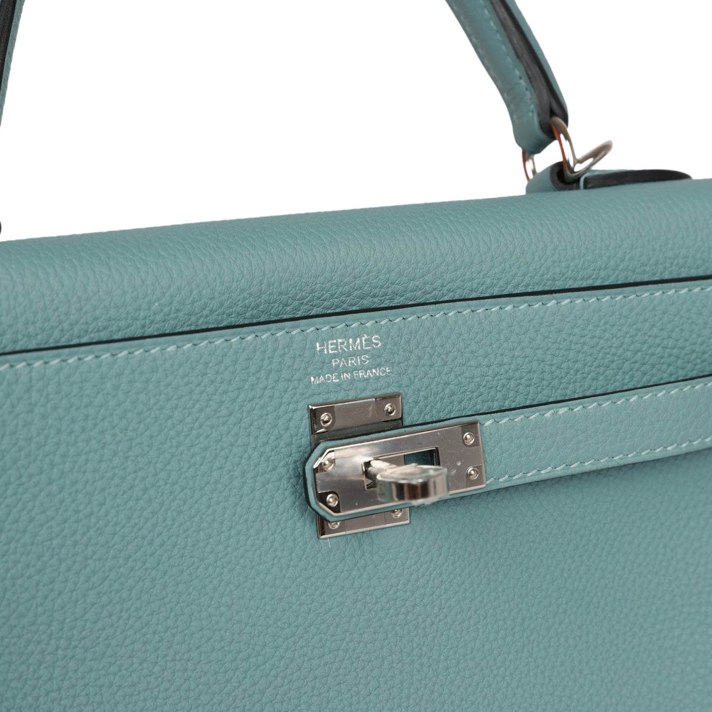 Hermes Kelly Retourne 25 Ciel Togo Palladium Hardware