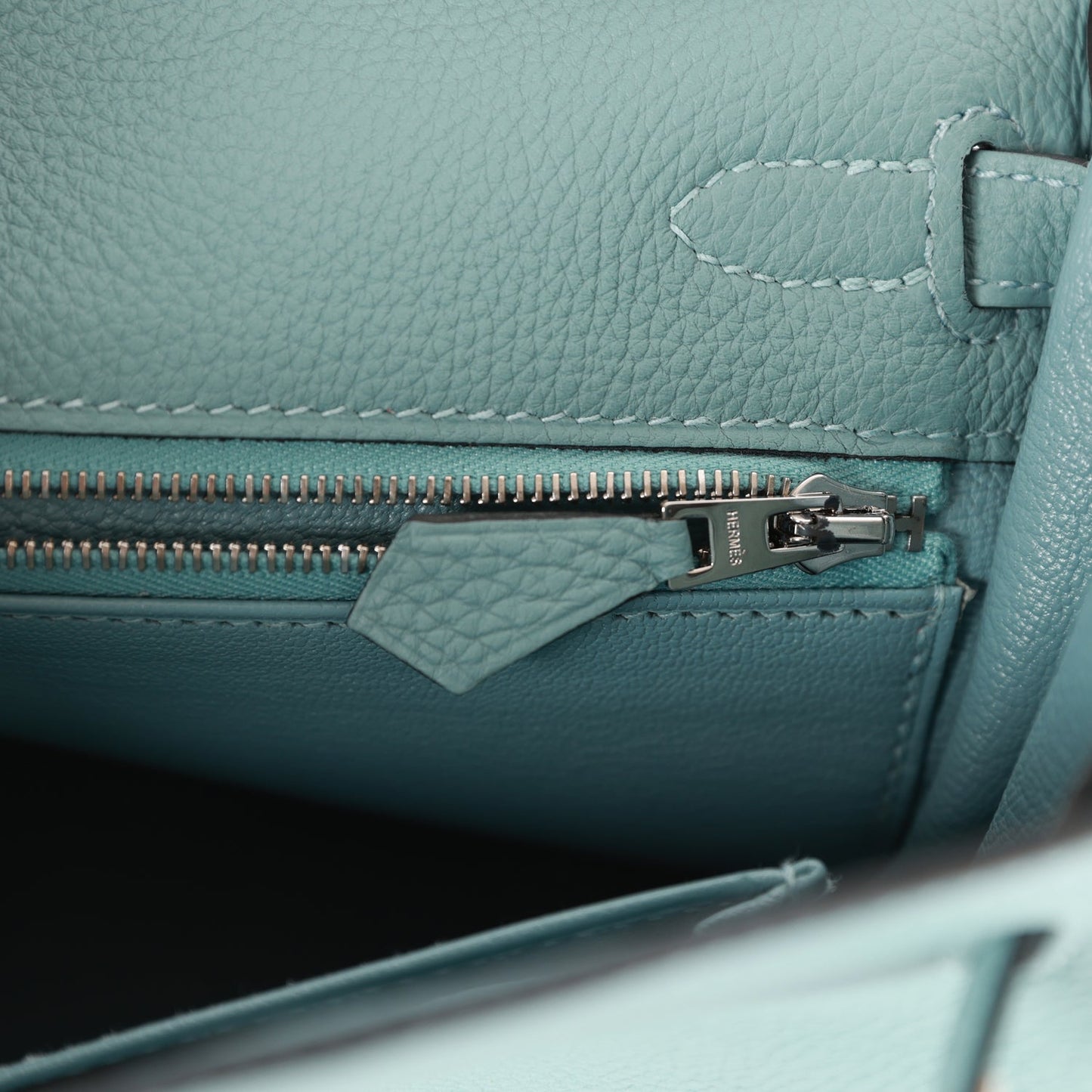 Hermes Kelly Retourne 25 Ciel Togo Palladium Hardware