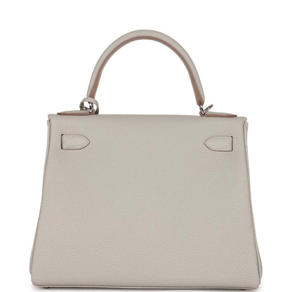 Hermes Kelly Retourne 28 Gris Perle Togo Palladium Hardware