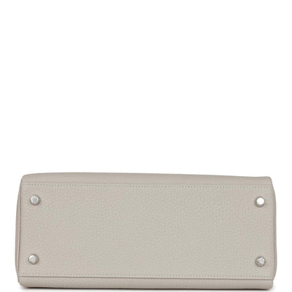 Hermes Kelly Retourne 28 Gris Perle Togo Palladium Hardware