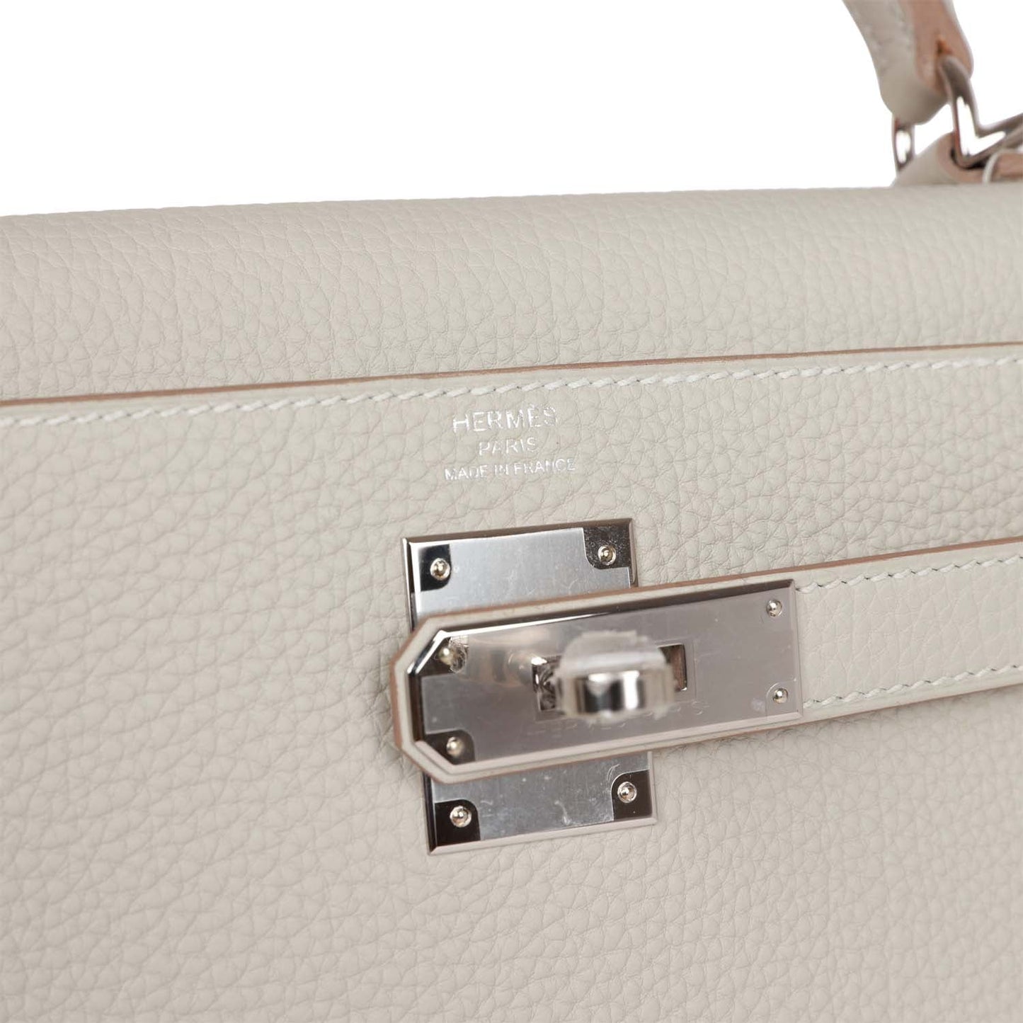 Hermes Kelly Retourne 28 Gris Perle Togo Palladium Hardware