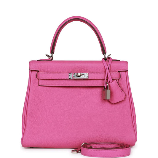 Hermes Kelly Retourne 25 Magnolia Togo Palladium Hardware