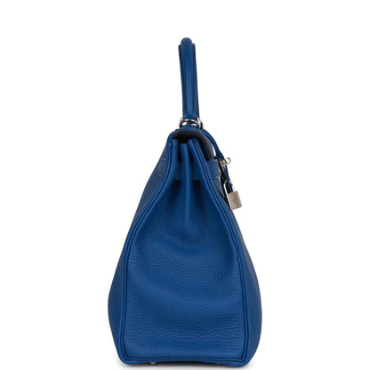 Hermes Kelly Retourne 32 Bleu France Togo Palladium Hardware