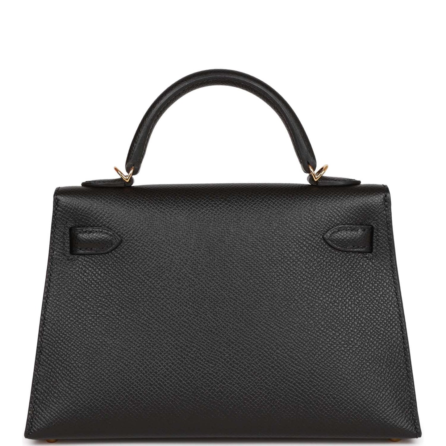 Hermes Kelly Sellier 20 Black Epsom Gold Hardware