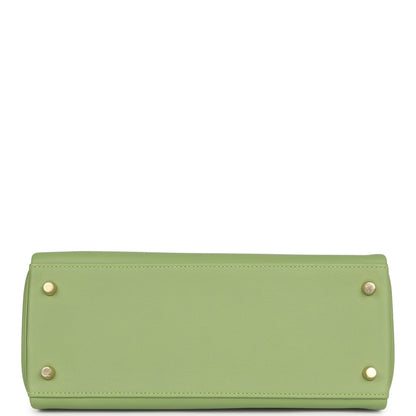 Hermes Kelly Retourne 28 Vert Criquet Evercolor Gold Hardware