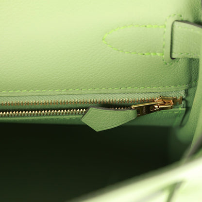 d Hermes Kelly Retourne 28 Vert Criquet Evercolor Gold Hardware