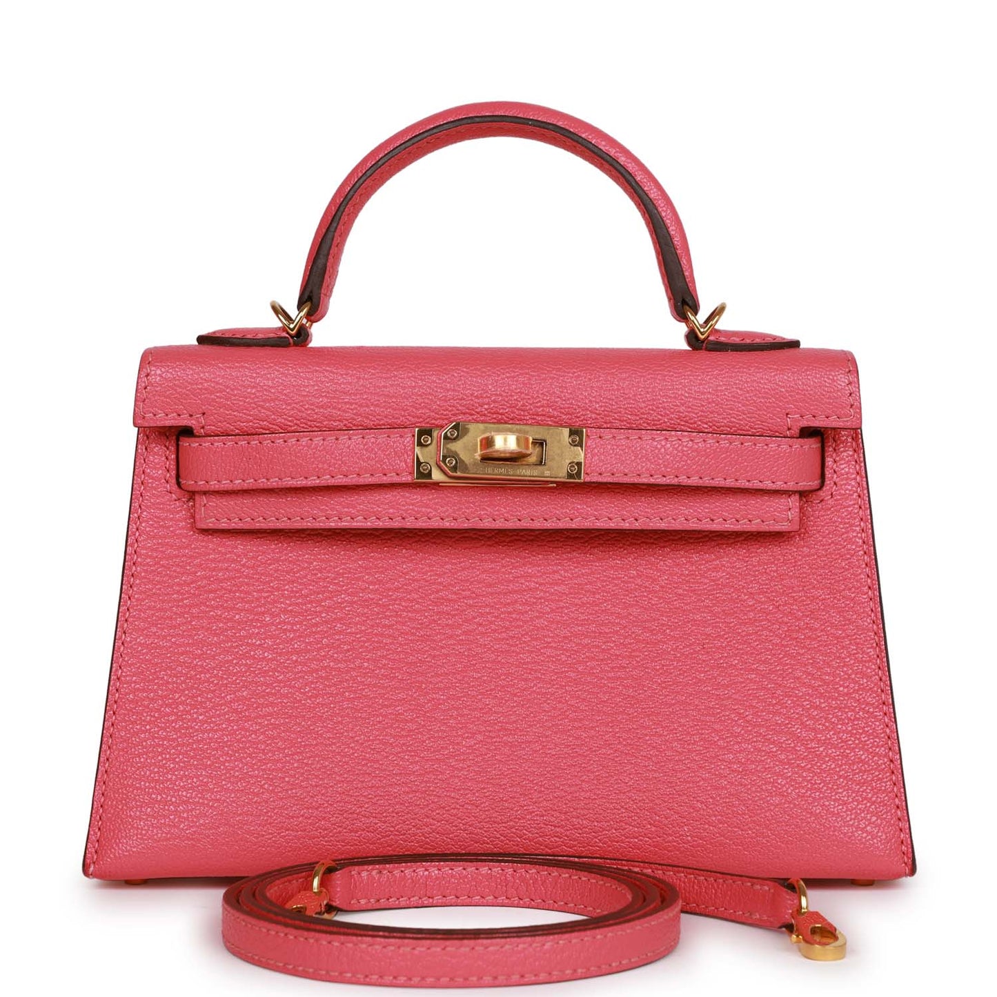 Hermes Kelly Sellier 20 Rose Lipstick Chèvre Gold Hardware