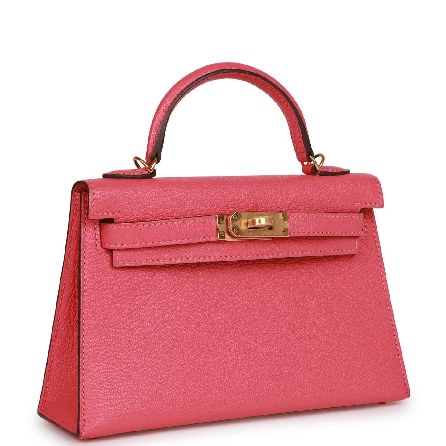 Hermes Kelly Sellier 20 Rose Lipstick Chèvre Gold Hardware