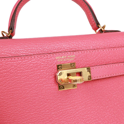 Hermes Kelly Sellier 20 Rose Lipstick Chèvre Gold Hardware