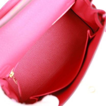 Hermes Kelly Retourne 25 Framboise Togo Gold Hardware