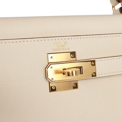 Hermes Kelly Sellier 28 Nata Epsom Gold Hardware