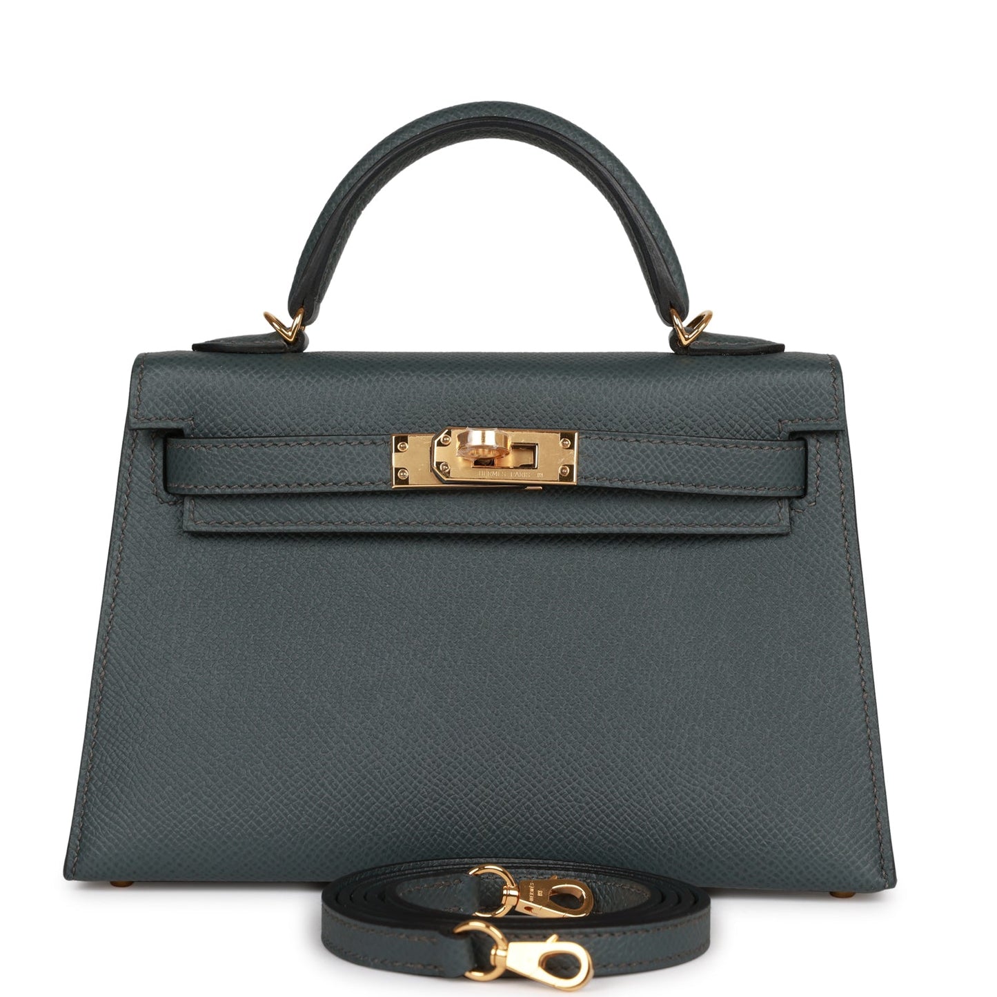 Hermes Kelly Sellier 20 Bleu Orage Epsom Gold Hardware