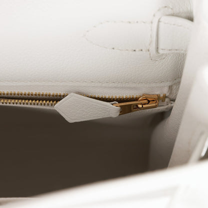 Hermes Kelly Retourne 28 New White Evercolor Gold Hardware