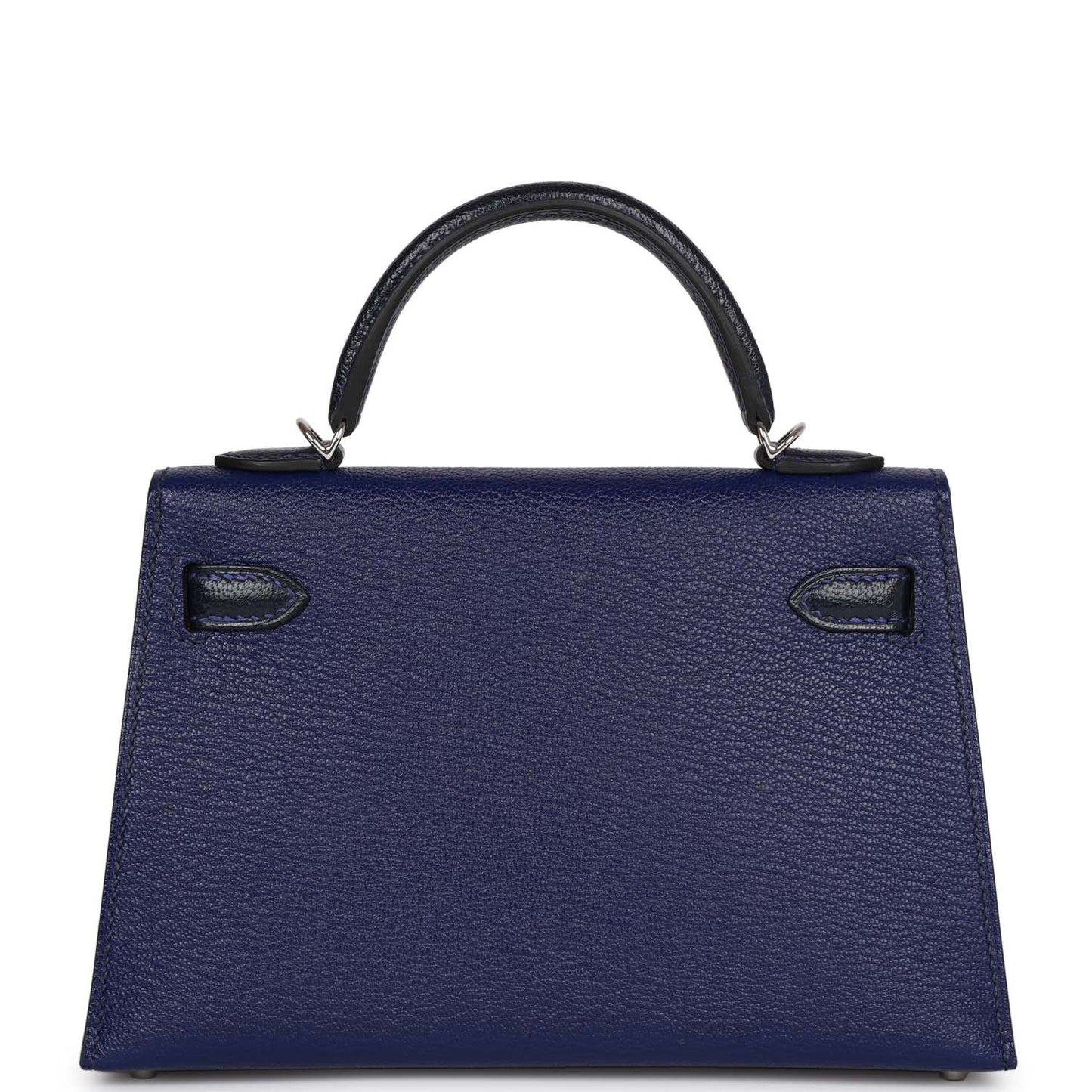 Hermes Special Order (HSS) Kelly Sellier 20 Bleu Encre and Bleu Indigo Chevre Mysore Palladium Hardware