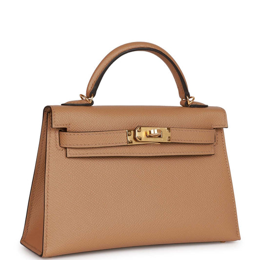 Hermes Kelly Sellier 20 Chai Epsom Gold Hardware