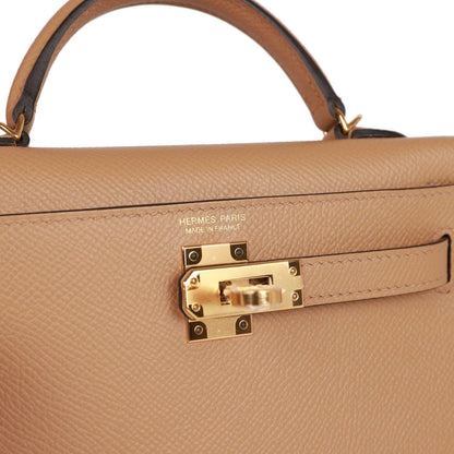 Hermes Kelly Sellier 20 Chai Epsom Gold Hardware