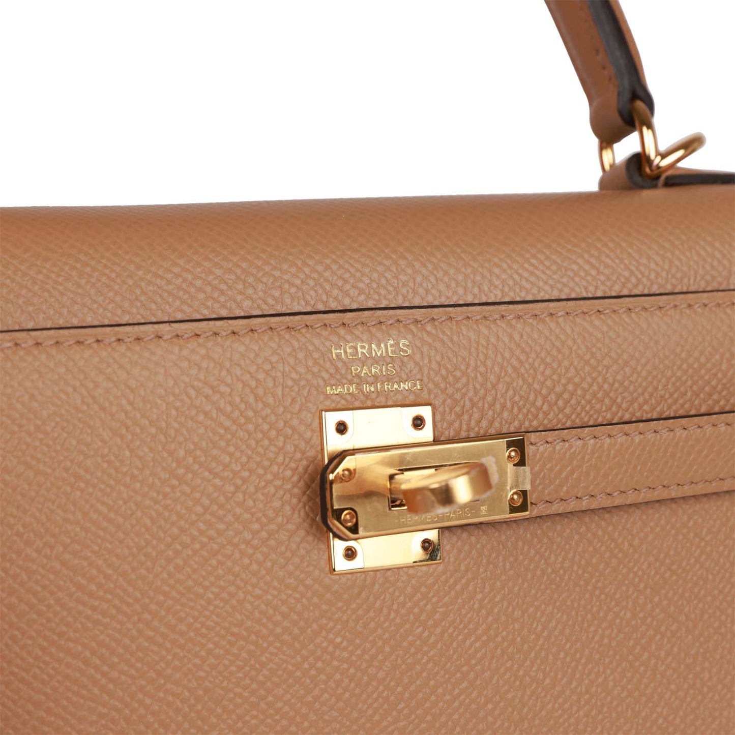 Hermes Kelly Sellier 25 Chai Epsom Gold Hardware