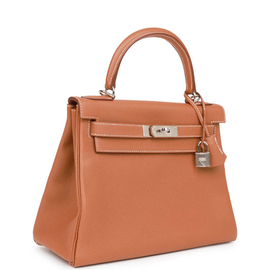 Hermes Kelly Sellier 28 Gold Togo Palladium Hardware